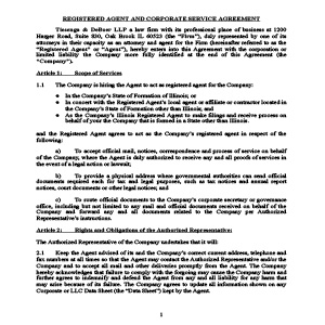Registered Agent Agreement